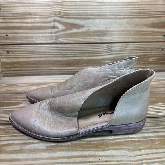 Free People Women’s Royale Dorsay Leather Pointed Toe Flats Size 38 US 7.5 - Picture 5 of 9